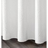 White Shower Curtain 3D Embossed Textured Fabric Bathroom Curtain Modern Farmhouse Chic Soft Cloth Set with Hooks 72x72 - 3 of 4