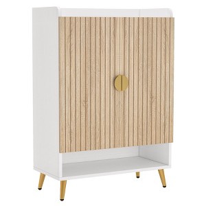 Tribesigns 7-Tier Wooden Shoe Cabinet - 1 of 4