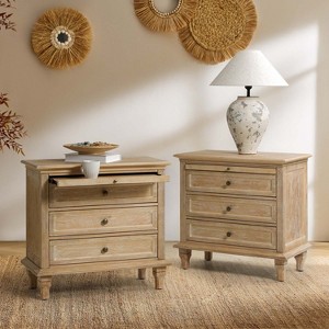 Giorgio 3 - Drawer Nightstand with  Built-In Outlets Set of 2|HULALA HOME - 1 of 4