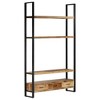 vidaXL Bookshelf 118x30x200 cm Solid Rough Mango Wood - 2 of 4
