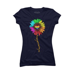 Adult Design By Humans Love Is Love Daisy Rainbow Pride By KangThien T-Shirt - 1 of 2