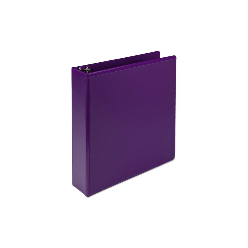 Samsill Earth’s Choice Plant-Based Durable Fashion View Binder, 3 Rings, 2" Capacity, 11 x 8.5, Purple, 2/Pack, 1 of 8