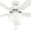 Hunter 44" Swanson Ceiling Fan Lighted Fresh White Finish with 5 Blades and Integrated LED Light Kit for Indoor Use - 4 of 4