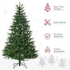 6' Pre Lit Artificial Flocked Christmas Trees, with Warm Yellow Clear Lights, Auto Open, Wide Shape - 4 of 4