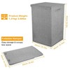 JANSNO Foldable Laundry Hamper with Lid and Handles - Clothes Storage Organizer Basket - 2 of 4