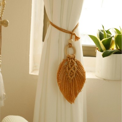 Bohemian Colorful Leaves Curtain Tiebacks-Tree City