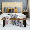 57.5'' Solid Acacia Wood Patio Bench Dining Bench Seating Chair - 4 of 4