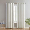 HLC.ME Jefferson Faux Silk Semi Sheer Light Filtering Microfiber Lined Grommet Lightweight Window Curtains, 2 Panels - 3 of 4