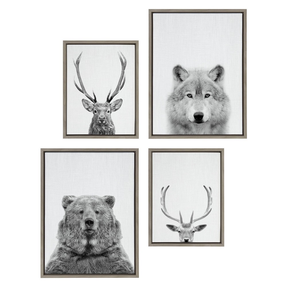 Photos - Other Decoration Kate & Laurel All Things Decor  Sylvie Deer Wolf Bear European a(Set of 4)