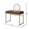 PAGED Makeup Vanity Modern Style Crystal Tufted Upholstery Dressing Table with Stool for Dressing Room - 3 of 4