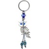 Juvale 6 Pack Hamsa Evil Eye Amulet Décor Keychains with Key Rings for Good Luck, Dark Blue - 2 of 4