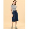 INSPIRE CHIC Women's Casual High Waist Back Slit Short Denim Skirts - 3 of 4