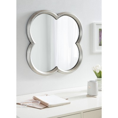 Krisi 28" Scalloped Silver Wall Mirror