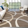 Machine Washable Rug Low Pile  Area Rug  Non Slip Modern Geometric Rug Foldable Stain Resistant Rugs for Living Room Bedroom Indoor Ultra Thin Carpet - 4 of 4