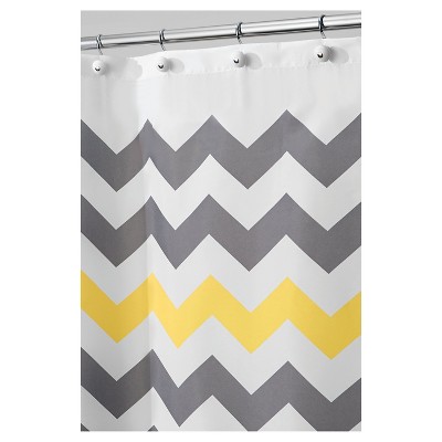 blue and white chevron shower curtain