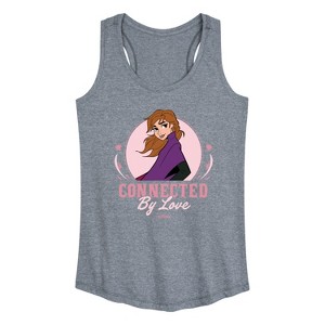 Women's - Frozen 2 - Connected By Love Anna Graphic Racerback Tank - 1 of 4
