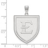 Black Bow Jewelry 10k White Gold East Tennessee State Buccaneers NCAA Extra Large Pendant - 3 of 4