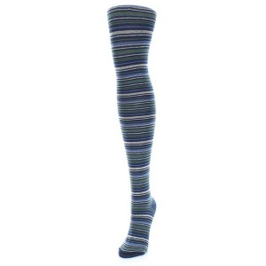 Memoi Stripesation Cotton Blend Sweater Tights - 1 of 2