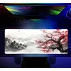 2pc Japanese Painting Cherry Blossoms Gaming Mouse Pad Desk Mat Desk Pad Large Gaming Mousepad Office Keyboard Pad Computer Mouse - 4 of 4