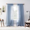50"x84" Archaeo Sheer 100% Cotton Curtain Panel Denim Blue: Transitional Voile, Rod Pocket, Indoor Use, Machine Washable - 2 of 4