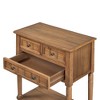 Ridstar 31.4 in. H Natural Console Tables with Three Storage Drawers & Bottom Shelf - 4 of 4