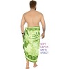 LA LEELA Men's Pareo Regular Holiday Dashiki Summer Sarong Long Shower Beach Wrap for Men One Size Parakeet, Pineapple - 3 of 4
