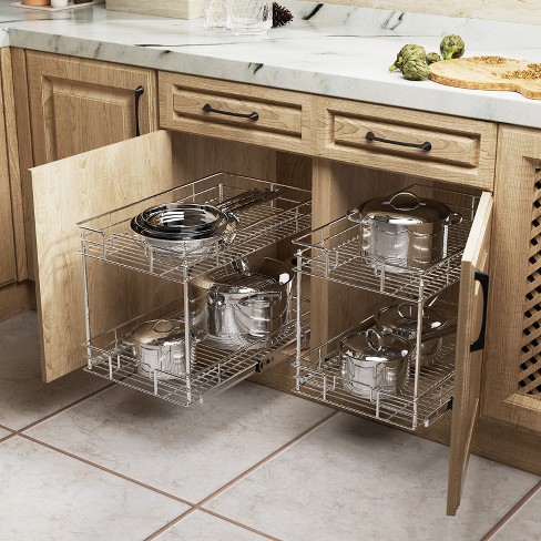 Homlux Pull-out 2 Tier Home Organizer, Slide Out Single - 21d X