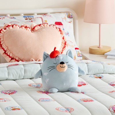 Детские мягкие игрушки Pillowfort Cat Kids' Mini Weighted Plush Throw Pillow Blue — фото 2