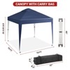10 x 10 FT Pop Up Canopy Tent, Commercial Portable Canopy with Wheeled Carry Bag, Waterproof Party Tent for Patio, Garden - 3 of 4