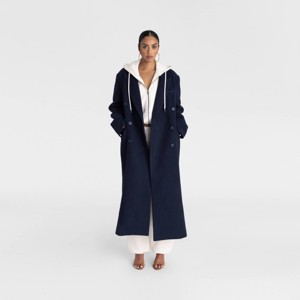 KBB by KAHLANA Women's 'The Maxi Coat' - Navy Blue - 1 of 2