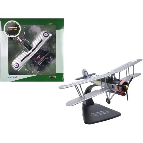 Fairey Swordfish Mk I Bomber Aircraft "FAA Historic Flight" Royal Navy 1/72 Diecast Model Airplane by Oxford Diecast - image 1 of 4