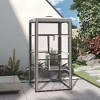 SKYONE 79"H Indoor/Outdoor Cat Enclosure: Steel Frame Playpen with 3 Climbing Platforms, 2 Zipper - 2 of 4