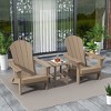 WestinTrends Malibu HDPE Outdoor Patio Folding Poly Adirondack Conversation Set (3-Piece) - 2 of 4