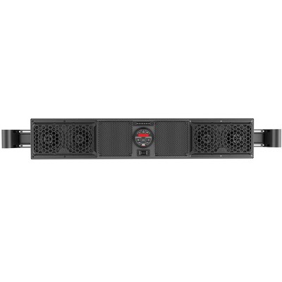 MTX MUDSYS46 Mud Series Bluetooth 4 Speaker Cage Mounted Overhead UTV Audio Stereo Sound Bar System with 3.5mm Auxiliary, USB, and AM/FM Radio, Black