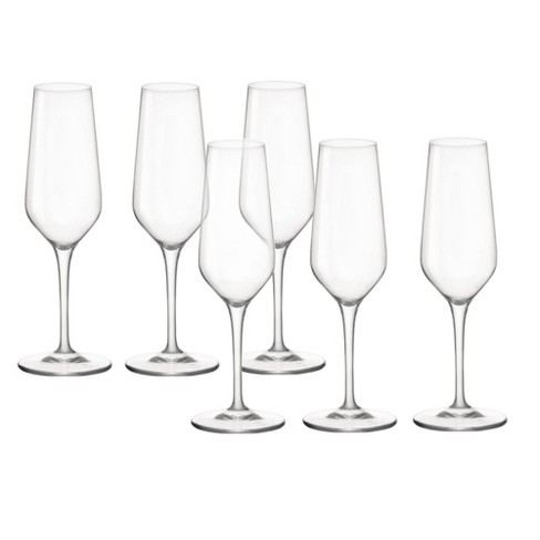 Libbey Paneled Champagne Flute Glasses, 7.5-ounce, Set Of 4 : Target