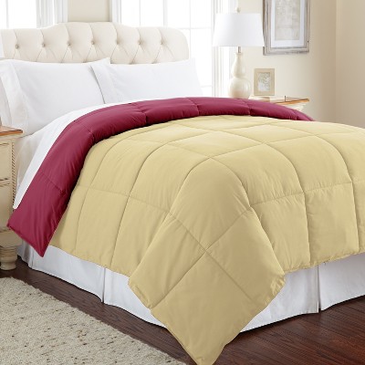 Queen Anemone and Wheat Reversible Down Alternative Comforter