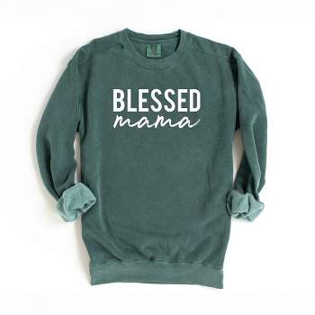 Simply Sage Market Women's Garment Dyed Graphic Sweatshirt Blessed Mama