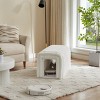 Ottoman Storage Bench With Arch Hollow,Pet Supplies Corduroy Bench,Upholstered Bench For The Living Room,Entryway And Bedroom-Cuddlewood - 2 of 4