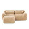 YOOCOZZ  L-shaped Boneless Sofa with Chaise, Soft Plush Fabric 32D Sponge, Throw Pillows - 4 of 4