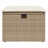 Garden Stool Black PE Rattan Small Water-resistant materialsvidaXL - 4 of 4