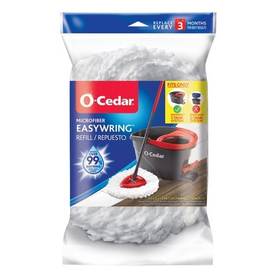 O-Cedar EasyWring Mikrofaser-Spin-Mop – Mit Eimer & 2 Ersatzköpfen, Fußpedal-Auswringfunktion