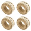 Saro Lifestyle Rope Design Napkin Ring (Set of 4), Beige, Set of 4 - 2 of 3