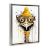 Stupell Industries Yellow Steampunk Emu Black Framed Floater Canvas Wall Art - 3 of 4