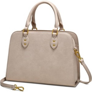 Purses and Handbags for Women, Vintage-Style Leather Top Handle Shoulder Bag Satchel Tote - 1 of 4
