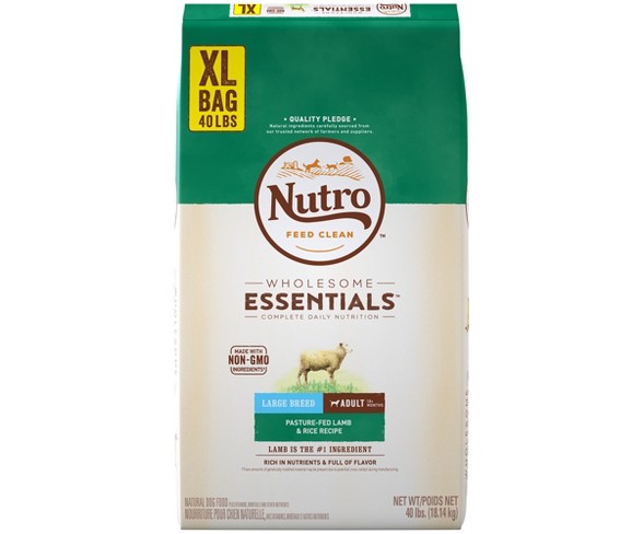Nutro - Wholesome Essentials - Dry Dog Food For Adult Dogs with Lamb & Rice Recipe - 40lb