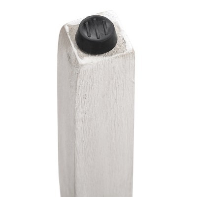 29" Beige Linen Upholstered Wooden Saddle Barstool