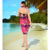 LA LEELA Women's Beachwear Beach Christmas Bathing suit Bikini Wrap Swim Cover Up Wraps Sarong Coverup for Women One Size Mystic Santa Reindeer Sleigh - 2 of 4