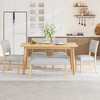 6 Piece Vintage Dining Table Set for 6, Farmhouse Dining Set with 4 Upholstered Dining Chairs & Bench, Natural Wood Wash/Gray - ModernLuxe - 3 of 4