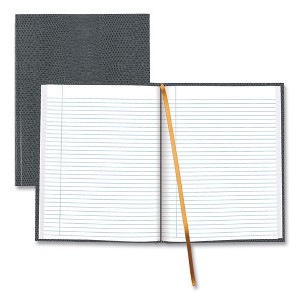 Blueline Executive Notebook with Ribbon Bookmark, 1 Subject, Medium/College Rule, Cool Gray Cover, (75) 10.75 x 8.5 Sheets - 1 of 4