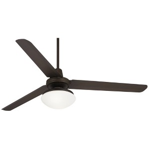 60" Casa Vieja Modern Outdoor 3 Blade Ceiling Fan with LED Light Remote Oil Rubbed Bronze Damp Rated Patio Exterior House Porch - 1 of 4